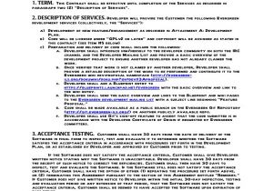 Software Developer Employment Contract Template Sample Contract for Contracting with A Developer Evergreen