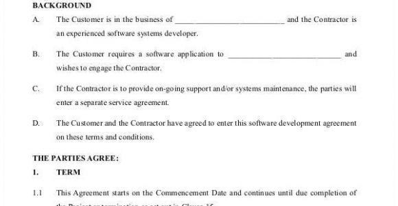 Software Development Contract Template Free 10 Printable Development Contract Samples Templates In