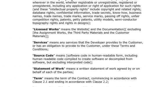 Software Development Terms and Conditions Template software Developer Contract Template Beautiful software