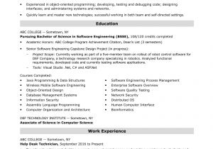 Software Engineer Graduate Resume Entry Level software Engineer Resume Sample Monster Com