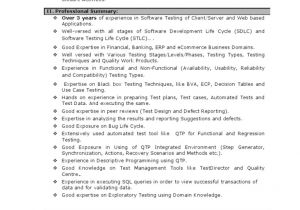 Software Engineer Resume 2 Years Experience Manual Testing Experienced Resume 1 software Testing