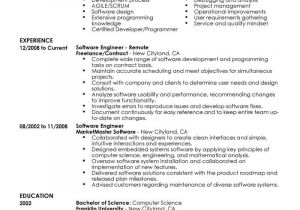 Software Engineer Resume Examples Best Remote software Engineer Resume Example From
