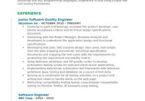Software Engineer Resume Github software Quality Engineer Resume Samples Qwikresume