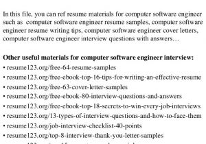 Software Engineer Resume Headline top 8 Computer software Engineer Resume Samples