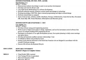 Software Engineer Resume .net Engineer Net Senior Resume Samples Velvet Jobs