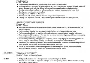 Software Engineer Resume Questions Graduate software Engineer Resume Samples Velvet Jobs