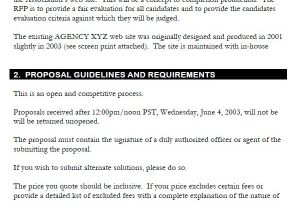 Software Request for Proposal Template Sample Rfp Proposal Template