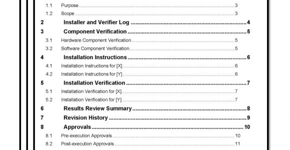 Software Validation Protocol Template Installation Qualification Iq Template