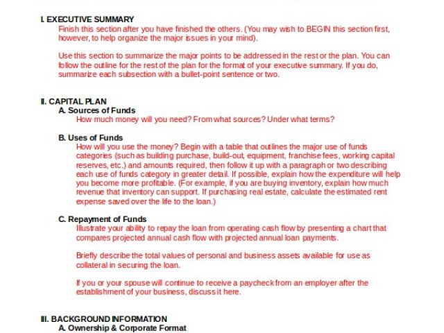 sole proprietorship business plan sample