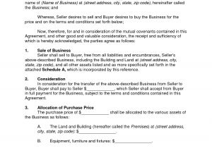 Sole Proprietorship Contract Template Agreement for Sale Of Business sole Proprietorship