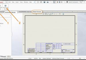 Solidworks Drawing Template Tutorial New Features In solidworks 2016 Automatic Border