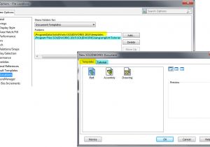 Solidworks Templates Download solidworks Default Template Location Settings