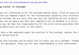 Sorry to See You Go Email Template Apology Letter to Customer
