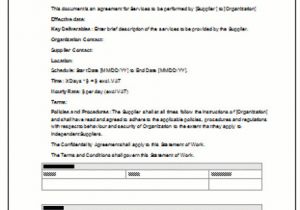 Sow Contract Template 5 Free Statement Of Work Templates Word Excel Pdf