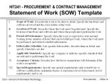 Sow Contract Template Hit241 Procurement Contract Management Introduction