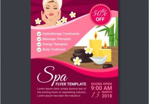 Spa Flyer Templates Free Download Spa Flyer Template In Flat Design Vector Free Download
