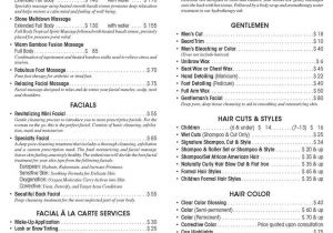 Spa Menu Of Services Template 11 Best Photos Of Spa Menu Of Services Spa Service Menu