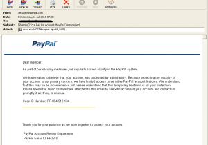 Spam Email Template Paypal Security Warning Email with Malware sorin