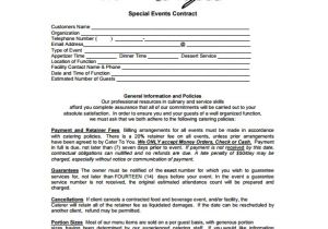 Special event Contract Template 13 Sample Catering Contract Templates Pdf Word Apple