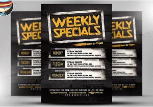 Specials Flyer Template Free Psd Club events or Bottle Service Specials