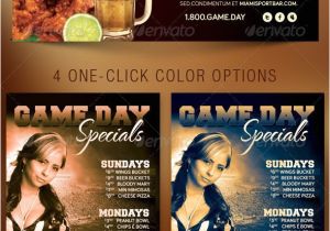 Specials Flyer Template Game Day Specials Flyer Template Graphicmule