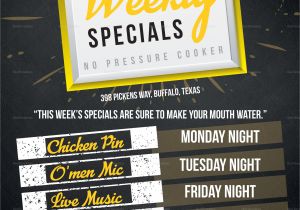 Specials Flyer Template Weekly Special Flyer Design Template In Psd Word