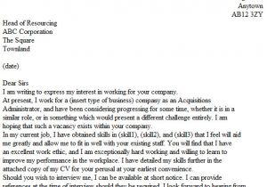 Speculative Job Email Template Speculative Cover Letter Examples Icover org Uk