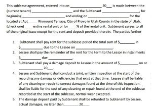 Spokesperson Contract Template Sublease Agreement 18 Download Free Documents In Pdf Word