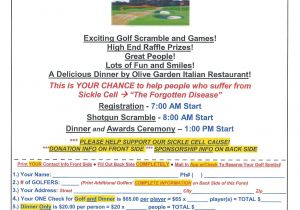 Sponsor Flyer Templates Golf Fundraiser Flyer Template south Central Pa Sickle