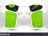 Sport T Shirt Design Templates Green Black Layout Football Sport Tshirt Stock Vector