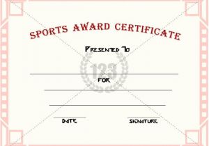 Sports Certificates Templates Free Download Good Sports Award Certificate Templates for Free Download