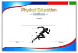 Sports Certificates Templates Free Download Physical Education Certificate Template 2 the Best