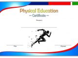 Sports Certificates Templates Free Download Physical Education Certificate Template 2 the Best