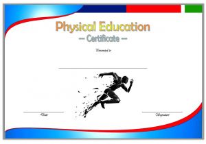 Sports Certificates Templates Free Download Physical Education Certificate Template 2 the Best