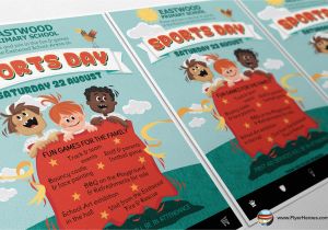 Sports Day Poster Template Kid S Sports Day Flyer Template Flyer Templates On