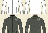 Sports Jacket Template Jacket Template Front and Back Stock Vector