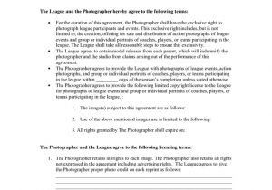 Sports Team Contract Template Sports Action Photography Contract In Word and Pdf formats