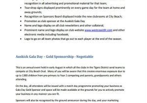 Sports Team Sponsorship Proposal Template 8 Club Sponsorship Proposal Templates Free Sample