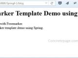 Spring Freemarker Email Template Example Spring 4 Mvc Freemarker Template Annotation Integration