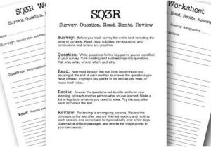 Sq3r Template Composition Classroom Sq3r Note Taking Method Handouts