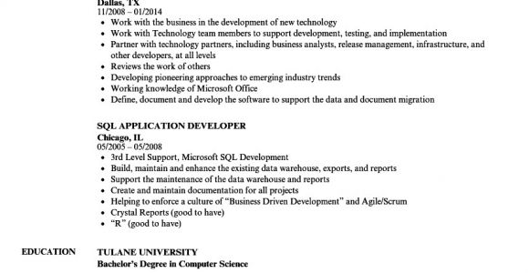 Sql Basic Resume Sql Resume Samples Velvet Jobs