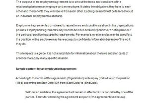 Staff Contracts Template Employee Contract Templates Free Templates Resume