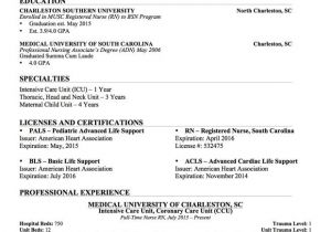 Staff Nurse Resume Word format Resume format for Experienced Staff Nurse