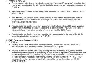Staffing Agency Contract Template 43 Basic Contract Templates Google Docs Word Apple
