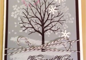 Stampin Up Farewell Card Ideas Using the Sheltered Tree Stamp Set From Stampin Up A Winter
