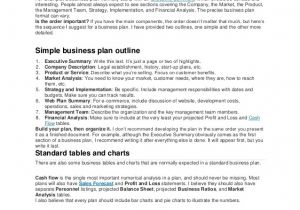 Standard Business Proposal Template A Standard Business Plan Outline