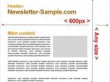 Standard Email Template Width Email Newsletter Templates Size Website Templates