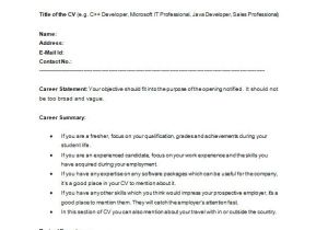 Standard Fresher Resume format Resume format for Job Fresher Best Cv Advanced Resume