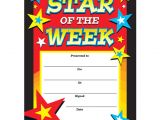 Star Of the Week Poster Template Certificates Star Of the Week