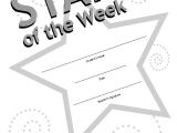 Star Of the Week Poster Template Star Student Of the Week Template Invitation Template